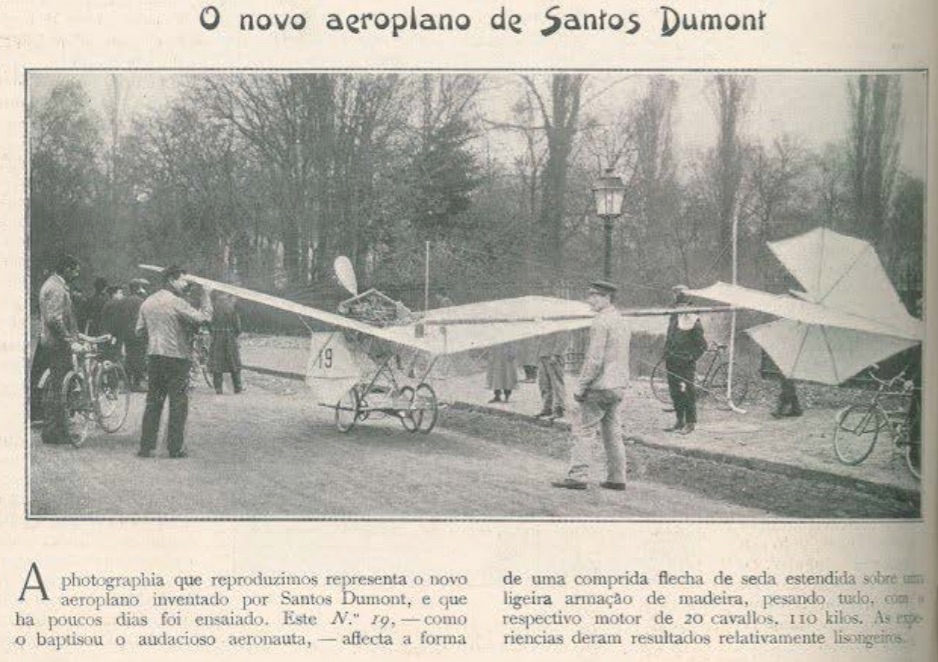 O novo aeroplano de Santos-Dumont