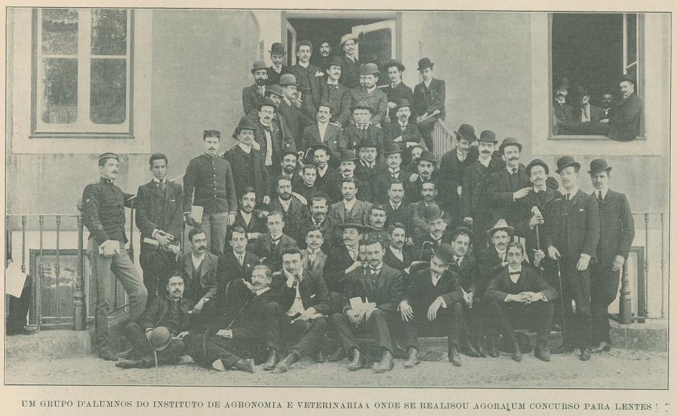 Grupo de alunos de agronomia